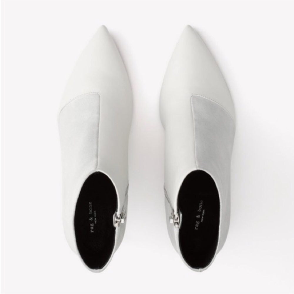 Rag & Bone Beha White Suede Leather Stiletto Ankle Boot. NIB. Sz 37.5 (7.5) - Picture 2 of 15